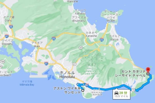 セントカタリナシーサイドチャペル　地図