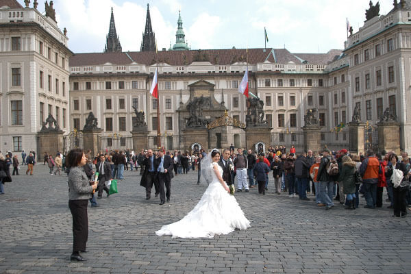 馬車遊覧の途中で下車してフォト