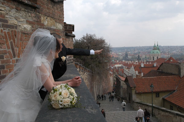 プラハの街並みを一望