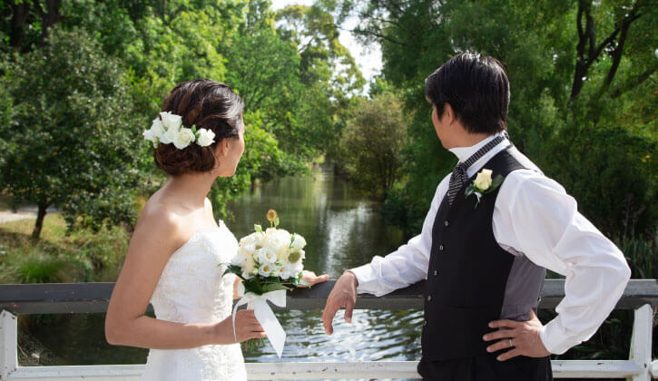 クライストチャーチ エイボン川をバックにフォト